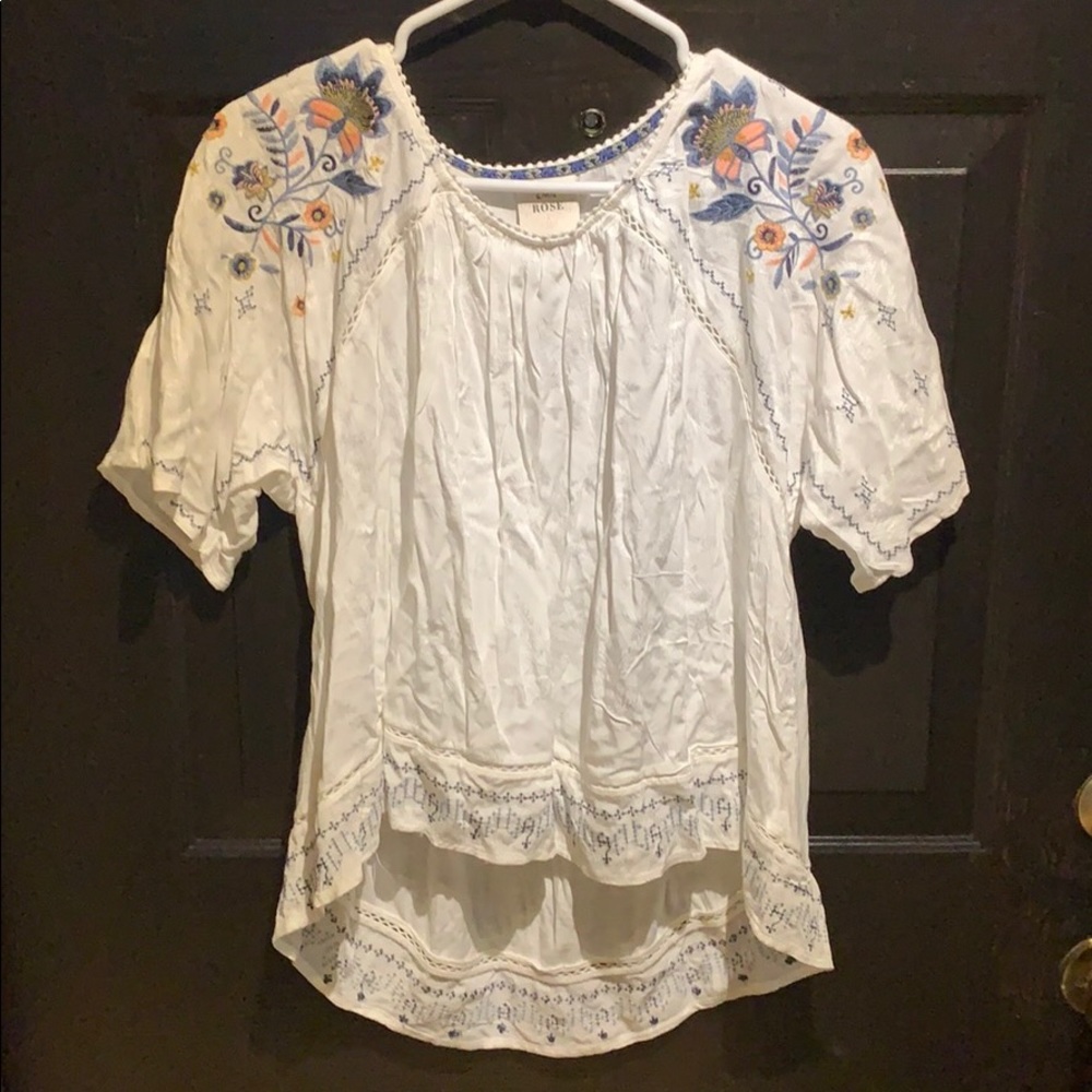 Embroidered White Blouse